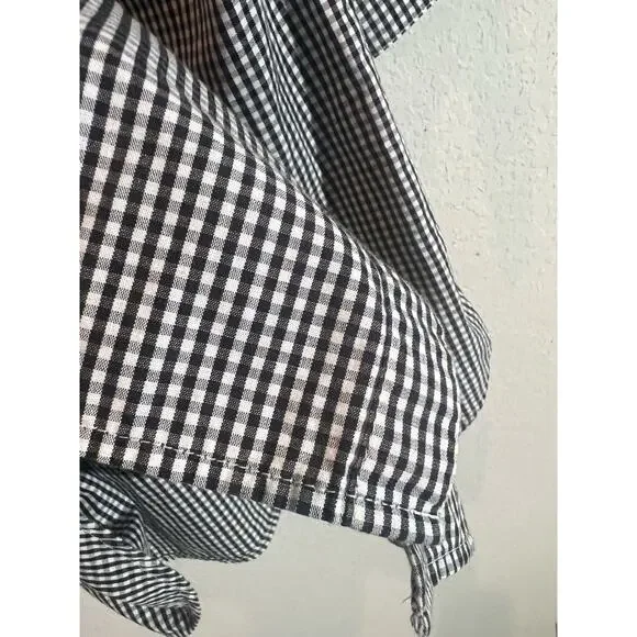 VTG Disney Store Mickey Mouse Shirt Gingham Snap Button Women's M Single Stitch - Picture 6 of 10